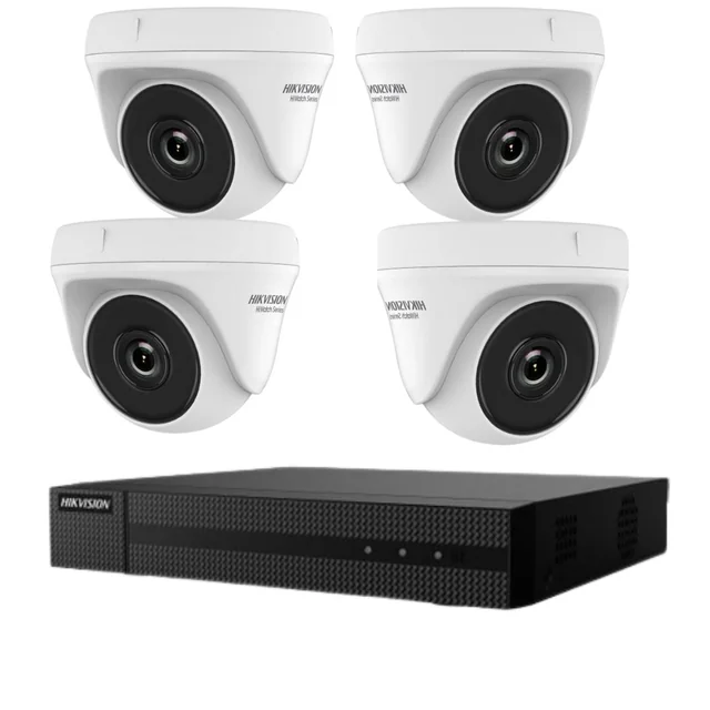 Hikvision комплект за наблюдение HiWatch серия 4 камери 2 мегапиксели инфрачервени 20M DVR 4 канали