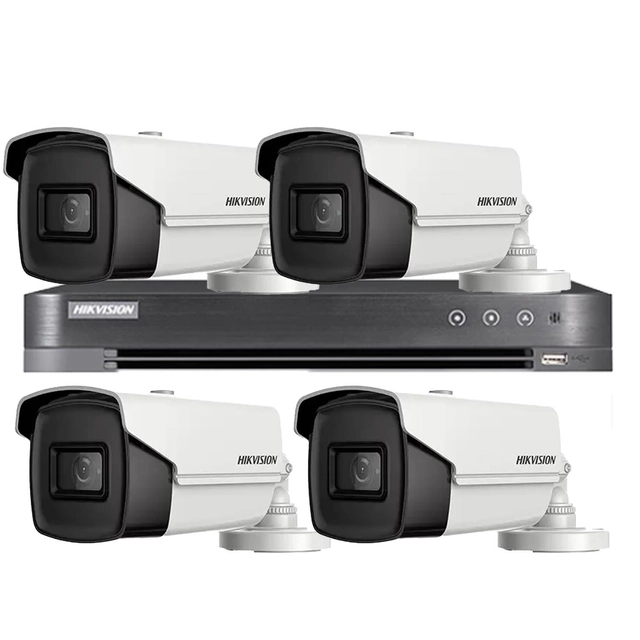 HIKVISION nadzorni sistem 4 kamere 8MP 4 v 1, IR 60m, DVR 4 kanali 4K 8MP