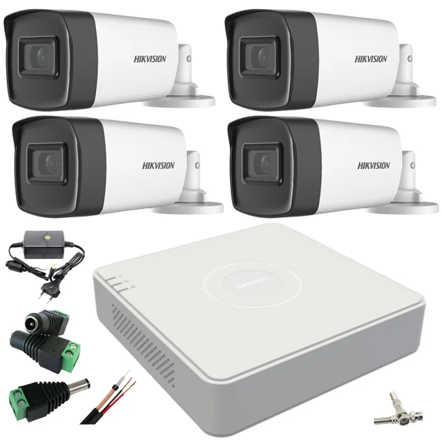 Hikvision Professional Surveillance System 4 Kameraer 5MP Turbo HD IR 80
