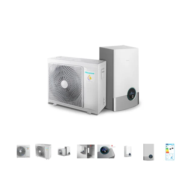 Hisense Hi-Therma 8kW DIVIDIR AHW-080HCDS1 + AHM-080HCDSAA