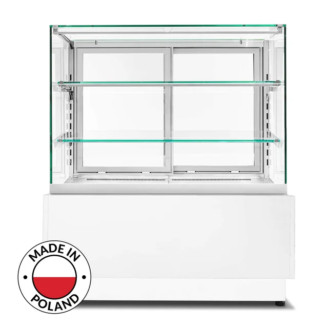Хладилна сладкарска витрина Dolce Visione Premium Breve 900 | интериор от неръждаема стомана | намалена версия | 900x670x1110+/