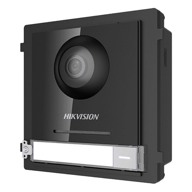Hlavní modul pro modulární interkom vybavený 2MP videokamerou s rybím okem a tlačítkem pro volání - HIKVISION