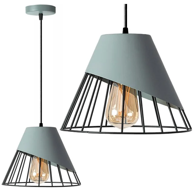 HÆNGE LOFTSLAMPE, METALLAMPE, APP229-1CP GRÅ