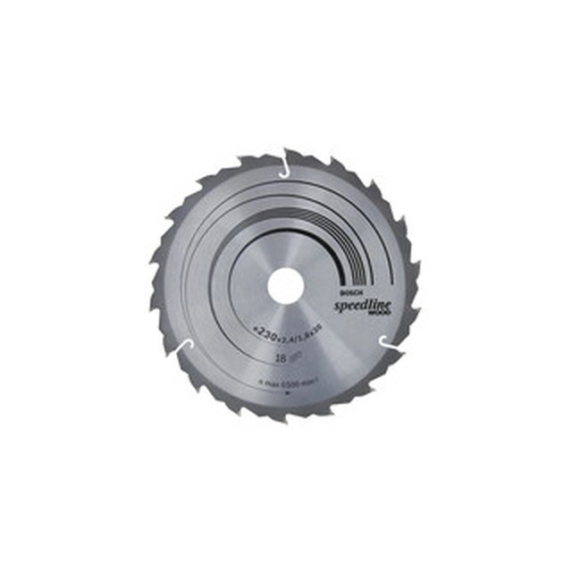Hoja de sierra circular Bosch 230 x 30 mm | número de dientes: 18 db | ancho de corte: 2,4 mm
