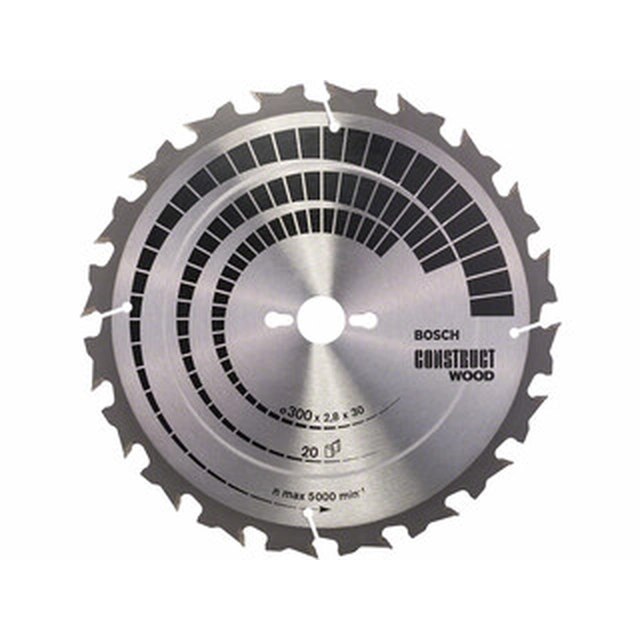 Hoja de sierra circular Bosch 300 x 30 mm | número de dientes: 20 db | ancho de corte: 2,8 mm