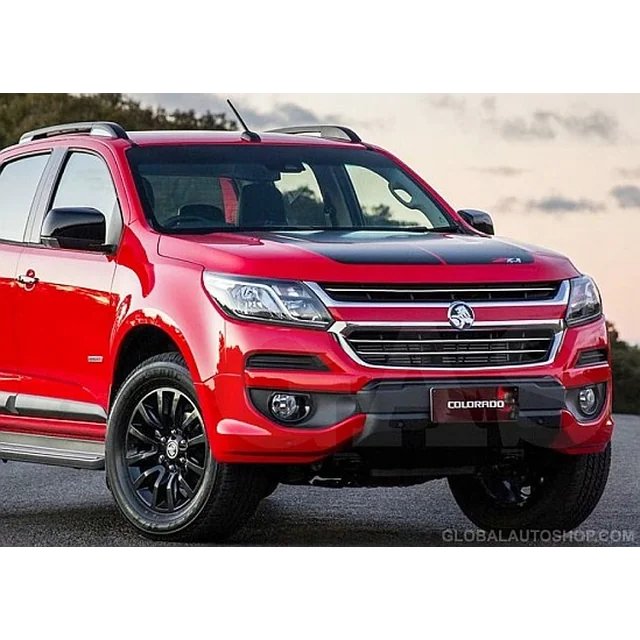 Holden Colorado - Regolazione del paraurti fittizio cromato con griglia a strisce cromate