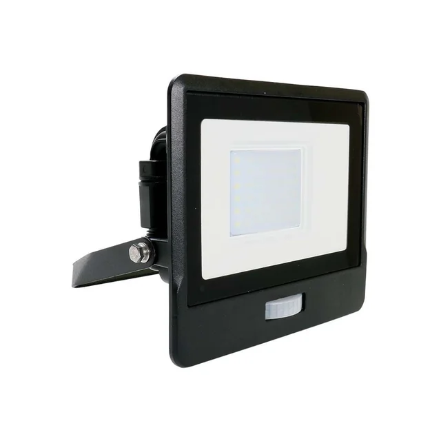 Holofotes LED com sensor PIR - Preto - Samsung - IP65 - 30W - 2340 Lúmens - 3000K - 5 Anos - Modelo nº: - VT-138S-B