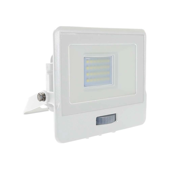 Holofotes LED com sensor PIR - Samsung - IP65 - Branco - 20W - 1510 Lúmens - 4000K - 5 Anos - Modelo nº: - VT-128S-W