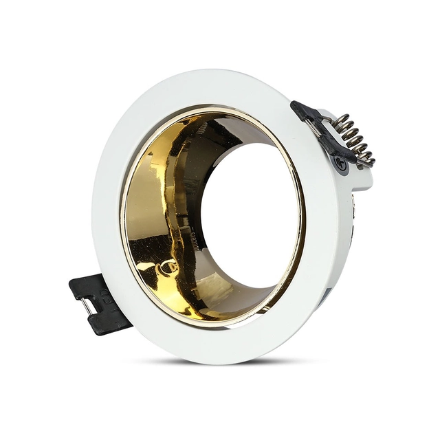 Holofotes LED - Encastráveis - GU10 - IP20 - Branco+Dourado - Modelo n.º: - VT-872-WG