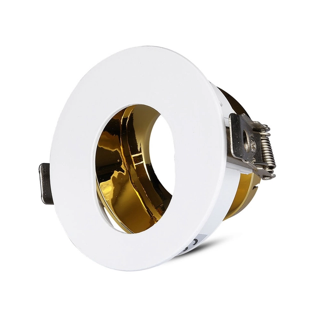 Holofotes LED - Encastráveis - GU10 - IP20 - Branco+Dourado - Modelo n.º: - VT-874-WG