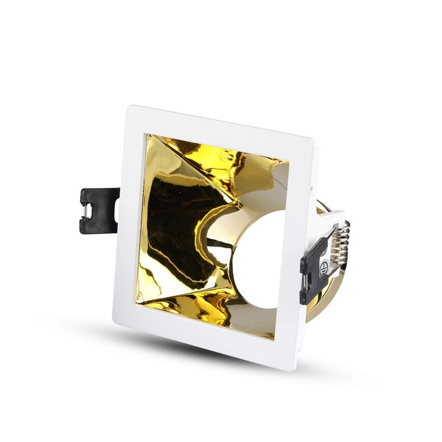 Holofotes LED - Encastráveis - GU10 - IP20 - Branco+Dourado - Modelo n.º: - VT-875-WG