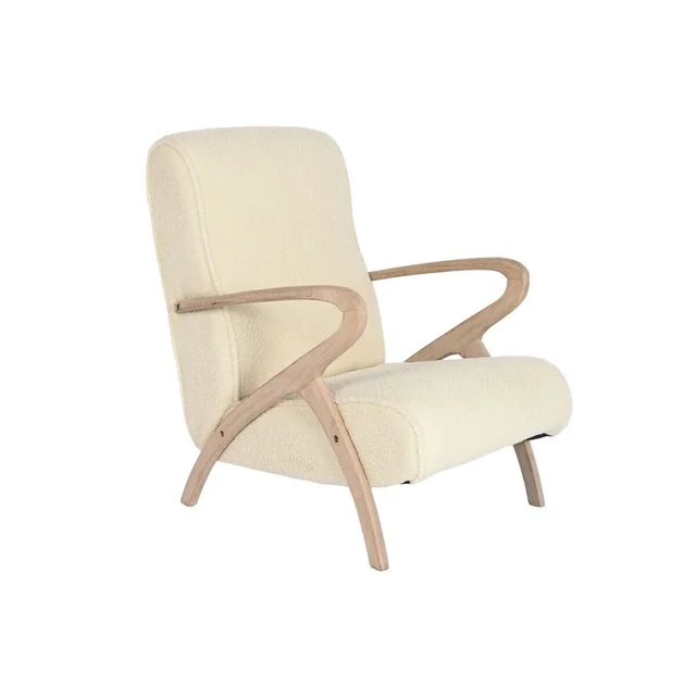 Home chair ESPRIT White Natural 57 x 55 x 85 cm