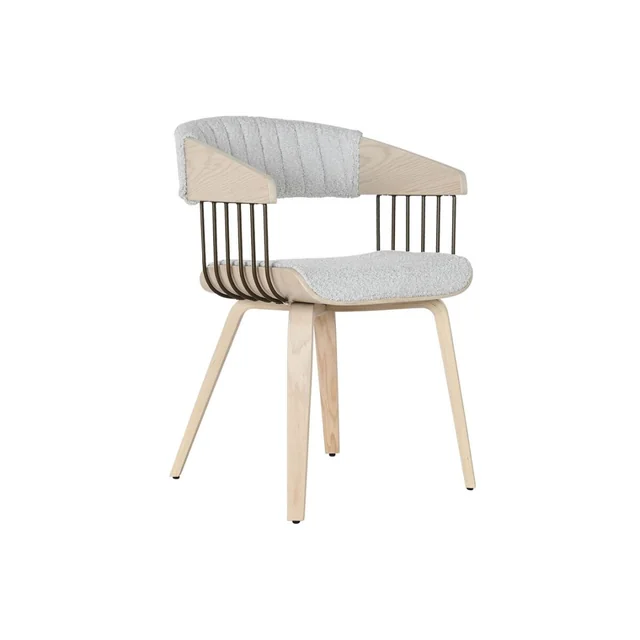 Home ESPRIT Dining Chair Gray Polyester Wood 51 x 55 x 76,5 cm