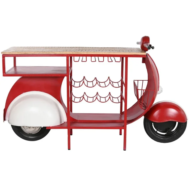 Home ESPRIT Suport pentru sticle Red Metal 165 x 60 x 100 cm