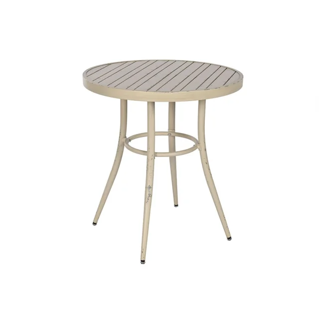 Home table ESPRIT White Aluminum 70 x 70 x 75 cm