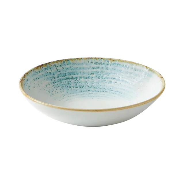 Homespun Accents Aquamarine coupe bowl, 182mm