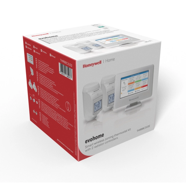 Honeywell Home EvoHome Starter Set 2 CZ THR99C3102, EvoHome Touch WiFi +2x termiskt huvud HR92