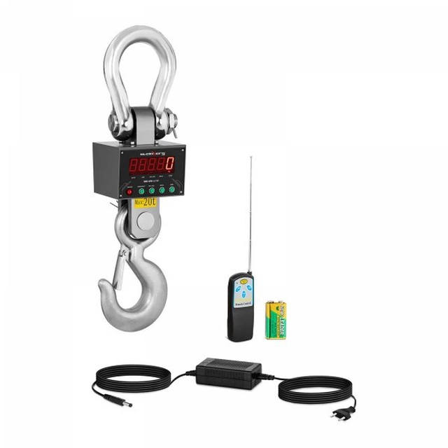 Hook scale - 20000 kg / 5 or 10 kg - LED STEINBERG 10030581 SBS-KW-20TW