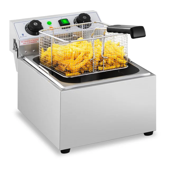 Horeca friteuse met timer 10L 3,2kW Inox