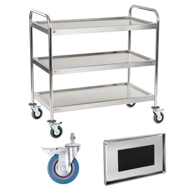 HoReCa steel trolley 3 shelf