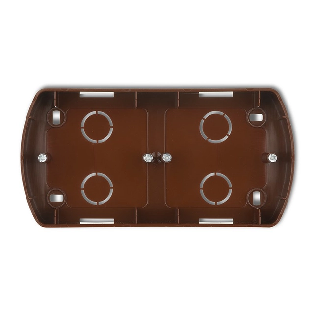 Horizontal double mounting box brown KARLIK TREND 4PTH-2