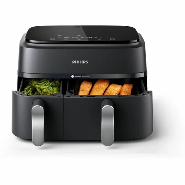 Horkovzdušná fritéza Philips Na351.00 Černá Černá/Stříbrná 9 L