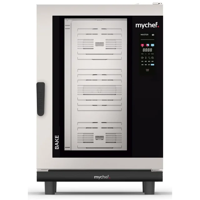 Horno a vapor combinado a gas | panadería y pastelería | sistema de lavado automático | 10x600x400 | 20 kW | 230 V | Mychef BAK