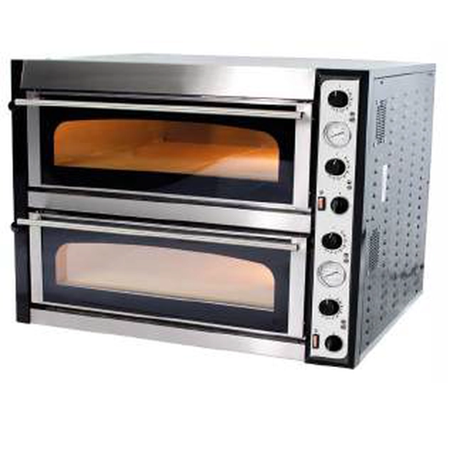 Horno eléctrico para pizzas | dos cámaras | 12x35 | ancho | TOP 66 XL/L (TecPro66 GRANDE/L)