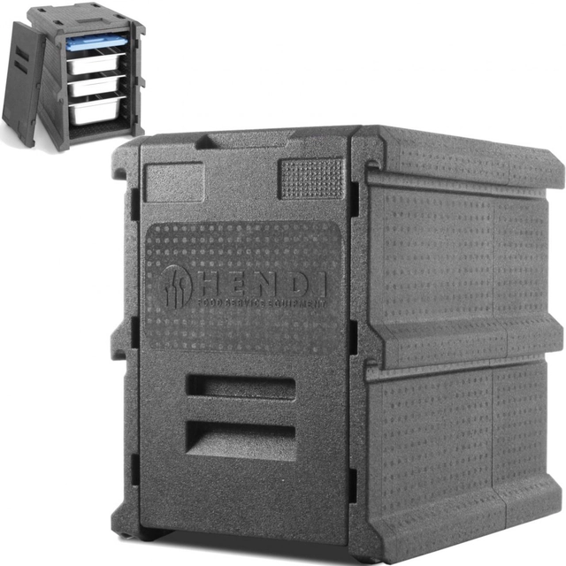 Hőszigetelő konténer EEP vendéglátó termosz 8 x tálcák vagy tartályok GN1/1 100L - Hendi 707999