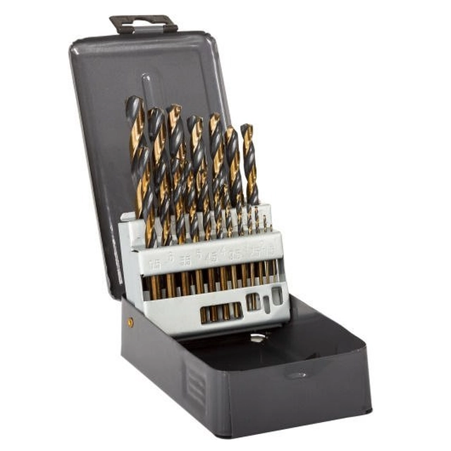 HSS DIN metal drill bits 338 19 pieces 1-10mm PROLINE 79219