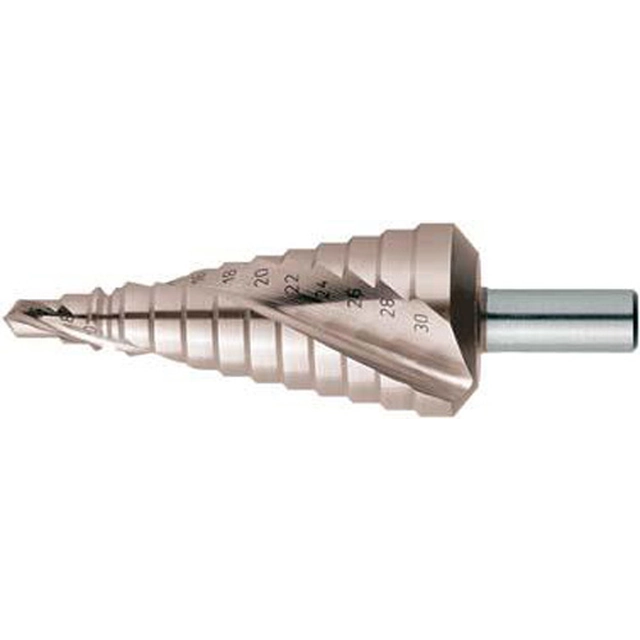 HSS step drill bit with spiral grooves - 6 - 30 mm