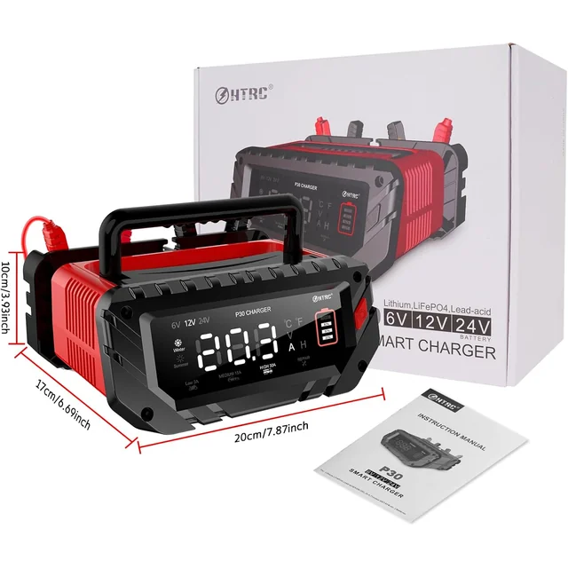 HTRC P30 30A REDRESSEUR DE CELLULE DE BATTERIE intelligent 6V/12V/24V CHARGEUR