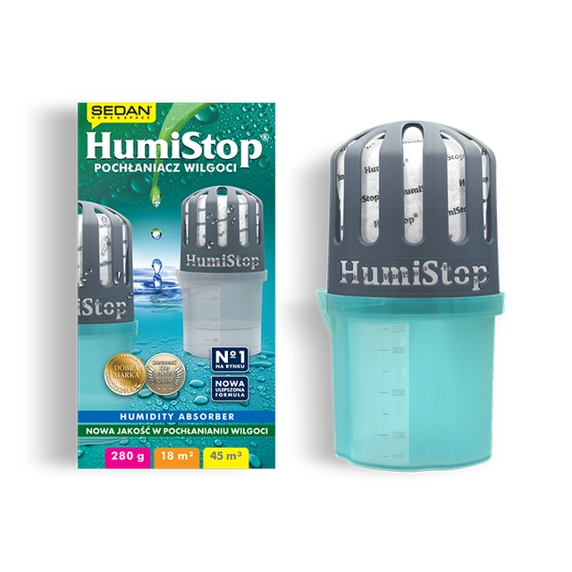 HumiStop - absorbant de umiditate GREY, încăperi de până la 18 m²