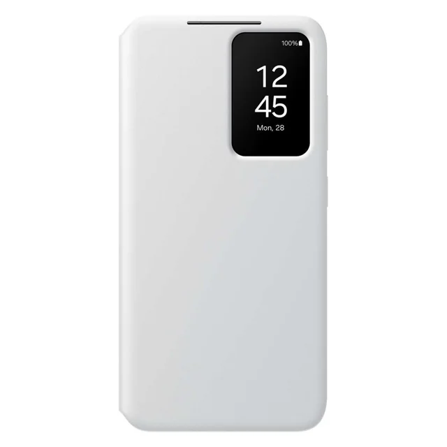 Husă originală pentru Samsung Galaxy S24 slot pentru card Smart View Wallet alb