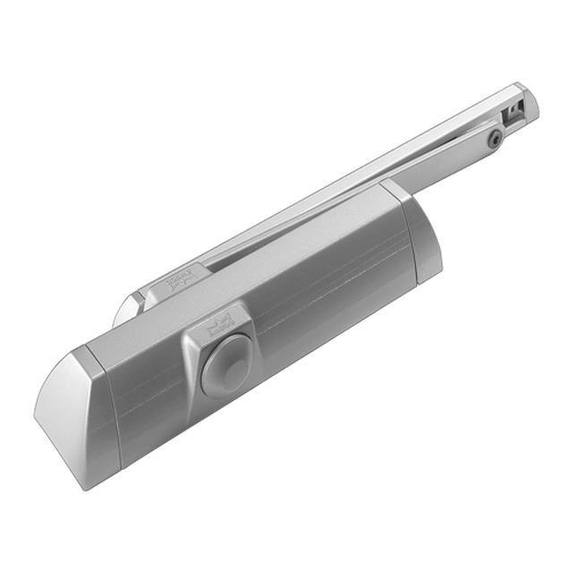 Hydraulic shock absorber with sliding arm, silver - DORMA TS90-IMPULSE-SILVER