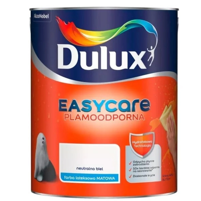 Hydrofob interiörfärg Dulux EasyCare Vit bas En vit matt 2,18 l