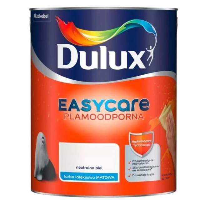 Hydrophobic interior paint Dulux EasyCare White base A white matt 2,18 l