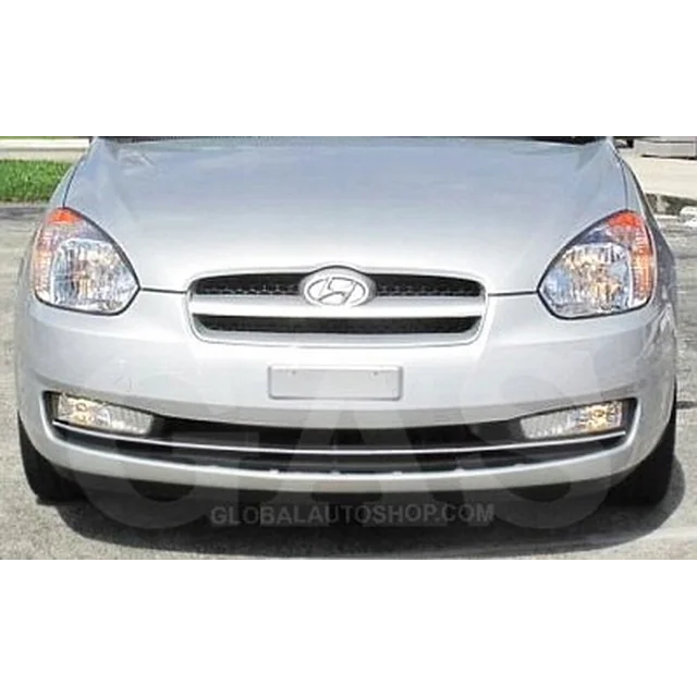 Hyundai Accent - Chrome Strips Grill Chrome Dummy Bufer Tuning
