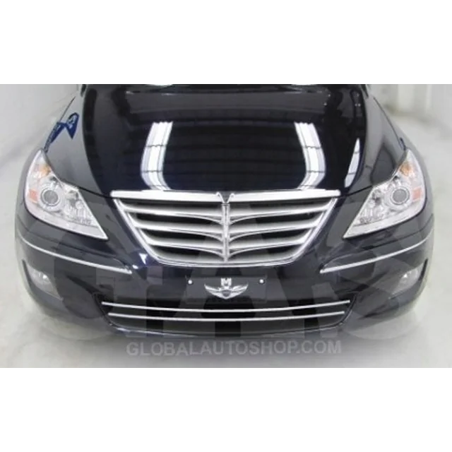 Hyundai Genesis Seden - Chrome Strips Grill Chrome Dummy Bumper Tuning