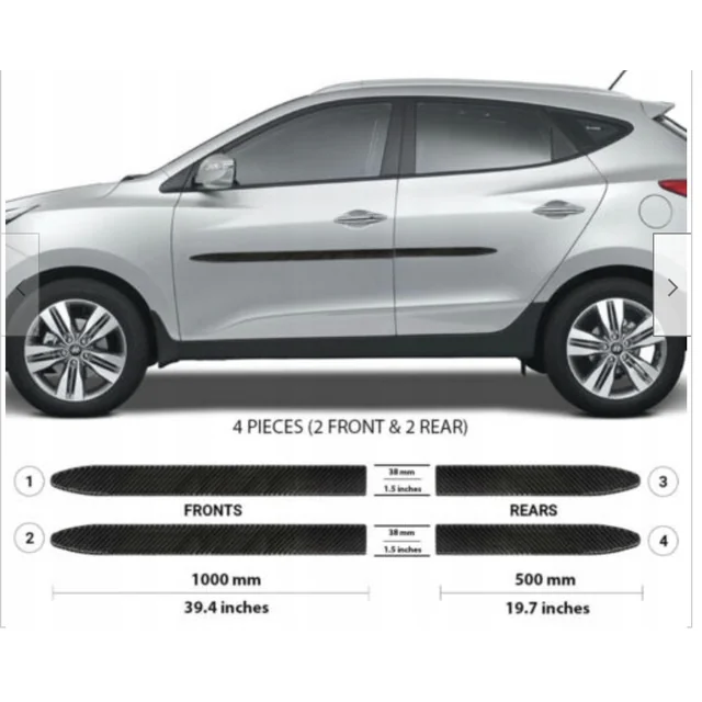 Hyundai ix35 - BLACK Side Door Strips