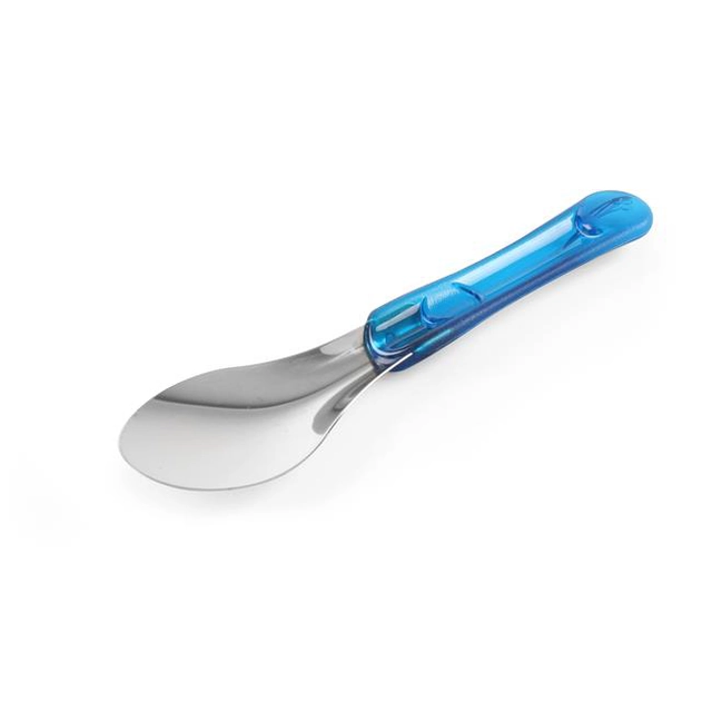 Ice cream spatula with blue tritan handle