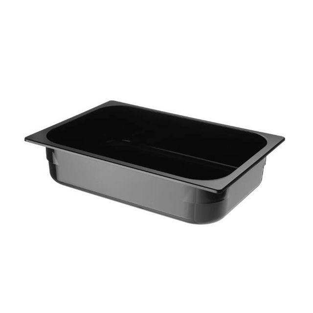 Ice cream tray made of polycarbonate, black, 360x165x(H)120 mm