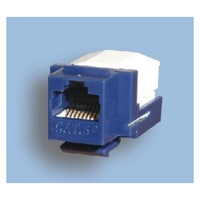 ICT socket RJ45 UTP kat.5e toolless, blue keystone