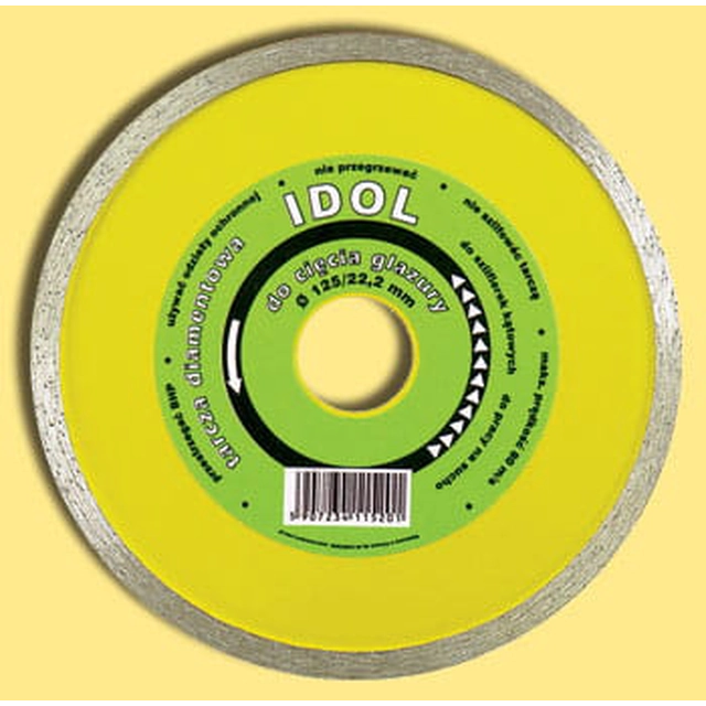 IDOL ištisinis deimantinis diskas 115x22,2mm
