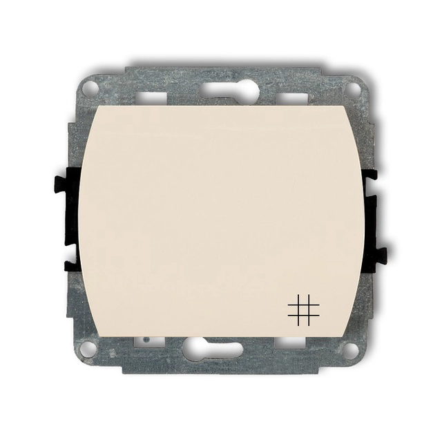 Illuminated cross switch mechanism beige KARLIK TREND 1WP-6L