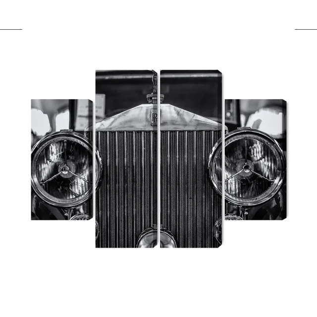 Image d'une Rolls Royce en plusieurs parties en gros plan