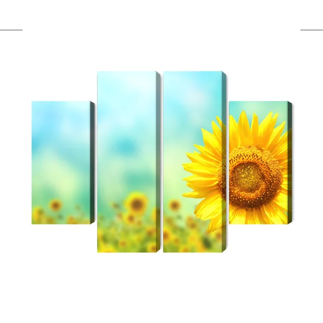 Imagen de varias partes Flores decorativas de girasol 3D