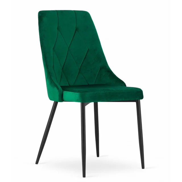 IMOLA krēsls - tumši zaļš samts x 1