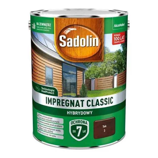 Impregnação de madeira de teca Sadolin Classic 4,5L