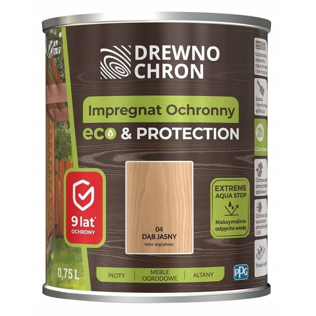 Impregnação Eco&Protect madeira de carvalho claro 4,5L